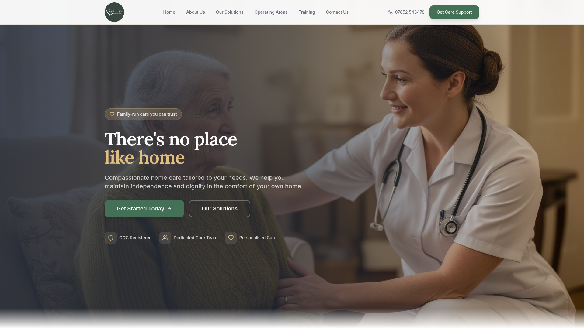 Affinity Care Solutions website preview