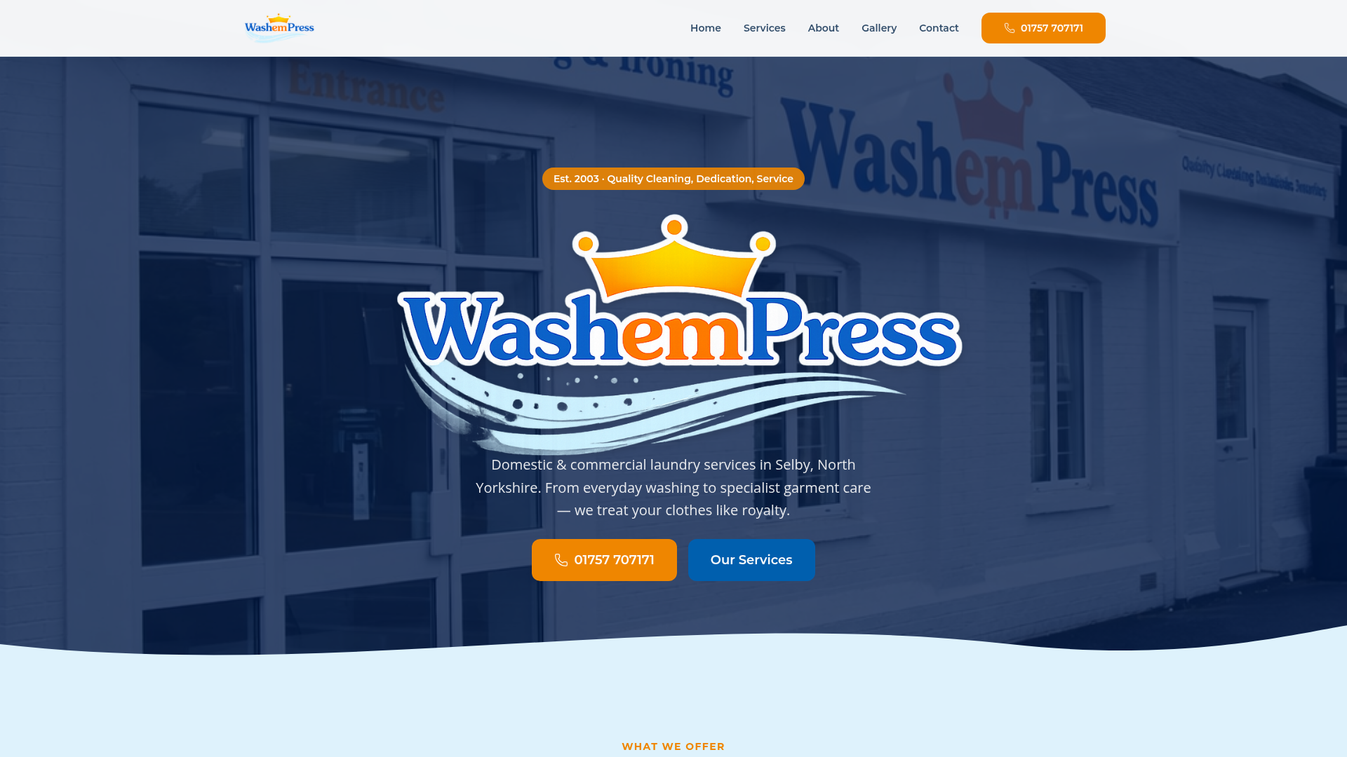 Washempress website preview